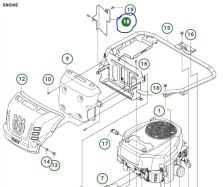 Schutz f&uuml;r Husqvarna Aufsitzrasenm&auml;her R 214T,...