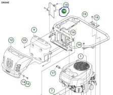 Schutz für Husqvarna Aufsitzrasenmäher R 214T,...