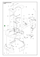 Original Husqvarna Stütze hinten Serviceposition...