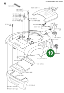 Original Husqvarna Warnaufkleber Gefahr für Rasenmäher und Mähroboter