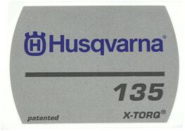 Etikett f&uuml;r Husqvarna Motors&auml;gen 135
