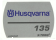 Etikett für Husqvarna Motorsägen 135