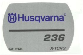 Aufkleber f&uuml;r Husqvarna Motors&auml;gen 235, 236,...