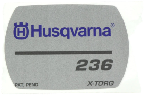 Aufkleber f&uuml;r Husqvarna Motors&auml;gen 235, 236,...