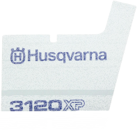 Etikett f&uuml;r Husqvarna Motors&auml;gen 3120, 3120 XP