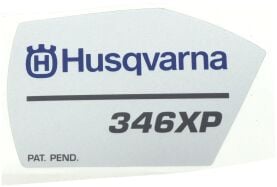 Etikett f&uuml;r Husqvarna Motors&auml;gen 346 XP, 346 XP G
