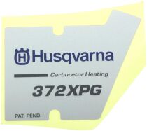 Etikett f&uuml;r Husqvarna Motors&auml;gen 362 XP