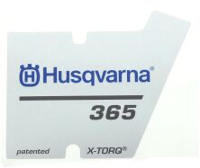 Etikett für Husqvarna Motorsägen 365 X-TORQ,...