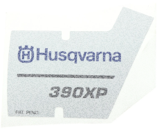 Etikett f&uuml;r Husqvarna Motors&auml;gen 385 XP, 390...