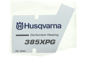 Aufkleber für Husqvarna Kettensäge 385, 385 XP...