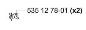 ACHSE f&uuml;r Stopptaste (2x notwendig) 535 12 78-01