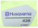 Aufkleber für Husqvarna Motorsägen 439
