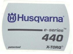 Etikett für Husqvarna Motorsägen 440 e-series,...