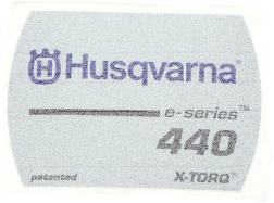 Etikett für Husqvarna Motorsägen 440 e-series,...