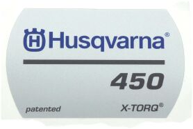 Etikett f&uuml;r Husqvarna Motors&auml;gen 450 Rancher,...