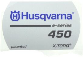 Etikett f&uuml;r Husqvarna Motors&auml;gen 450 Rancher,...
