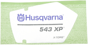 Aufkleber für Husqvarna Motorsägen 543 XP
