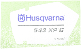 Aufkleber für Husqvarna Motorsägen 543 XP G