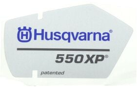 Etikett f&uuml;r Husqvarna Motors&auml;gen 550 XP, 550 XP G