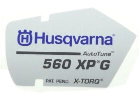 Etikett f&uuml;r Husqvarna Motors&auml;gen 560 XP, 560 XP G