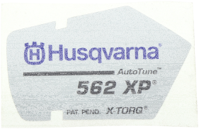 Etikett f&uuml;r Husqvarna Motors&auml;gen 562 XP, 562 XP...