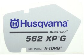 Etikett f&uuml;r Husqvarna Motors&auml;gen 562 XP, 562 XP...