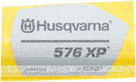 Etikett f&uuml;r Husqvarna Motors&auml;gen 576 XP, 576 XP...