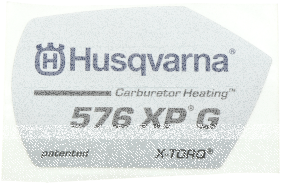 Etikett f&uuml;r Husqvarna Motors&auml;gen 576 XP, 576 XP...