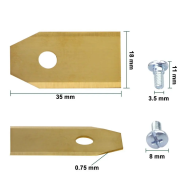 Auto-Mow Messer (9 St&uuml;ck) - Blisterpack Gold